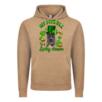 Vintage Coffee st patricks day my pitbuli my lucky charm with hat Vintage Hoodie - RanaPortraitStore