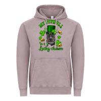 Vintage Zinc st patricks day my pitbuli my lucky charm with hat Vintage Hoodie - RanaPortraitStore