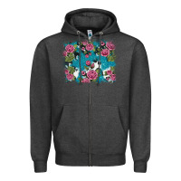 Charcoal Heather v.drose glitter cowhide Zipper Hoodie - AdoDesignShop