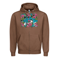 Chestnut v.drose glitter cowhide Zipper Hoodie - AdoDesignShop