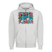 Dove Grey v.drose glitter cowhide Zipper Hoodie - AdoDesignShop