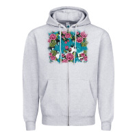 Heather Grey v.drose glitter cowhide Zipper Hoodie - AdoDesignShop