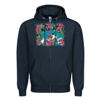 V.drose Glitter Cowhide Zipper Hoodie | Teevron