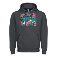 Smoke v.drose glitter cowhide Zipper Hoodie - AdoDesignShop