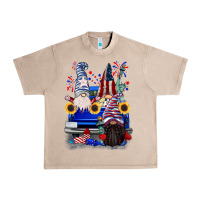 French Oak 4th of July gnomes truck Urban Heavy Tee - CowGirlArtShop