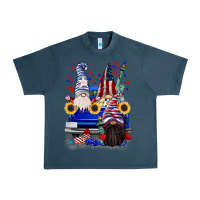 Midnight Navy 4th of July gnomes truck Urban Heavy Tee - CowGirlArtShop