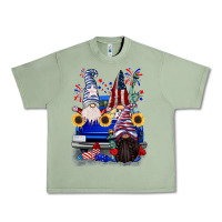 Oil Green 4th of July gnomes truck Urban Heavy Tee - CowGirlArtShop