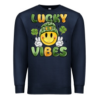 Navy lucky vibes Premium Sweatshirt - MaliasSmallBusiness