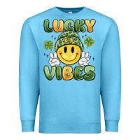 Ocean Blue lucky vibes Premium Sweatshirt - MaliasSmallBusiness