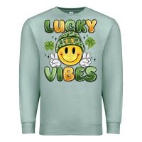 Seafoam lucky vibes Premium Sweatshirt - MaliasSmallBusiness