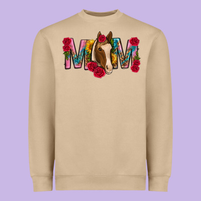Mom With Horse Mothers Day Heavyweight Sweatshirt Designed By Texasbilliewilder