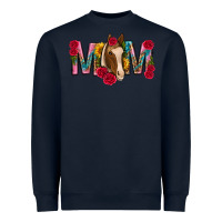 Navy mom with horse mothers day Heavyweight Sweatshirt - texasbilliewilder