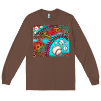 Chestnut baseball leopard turquoise sunflower Long Sleeve Tee - JahusDesignShop