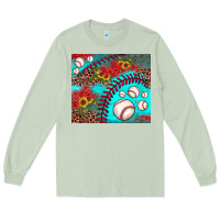 Matcha baseball leopard turquoise sunflower Long Sleeve Tee - JahusDesignShop