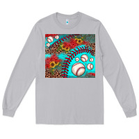 Moon Dust baseball leopard turquoise sunflower Long Sleeve Tee - JahusDesignShop
