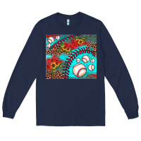 Navy baseball leopard turquoise sunflower Long Sleeve Tee - JahusDesignShop