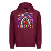 Burgundy 4 th  grade Premium Hoodie - BundleAndBundleShop