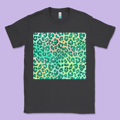 Green Leopard Glitter Classic Tee Designed By Jahusdesignshop