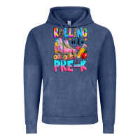 Vintage Denim rolling into pre k grade Vintage Hoodie - texasbilliewilder