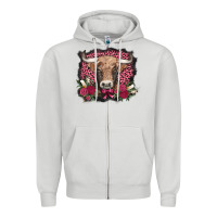 Dove Grey v.d. cow and roses Zipper Hoodie - AdoDesignShop