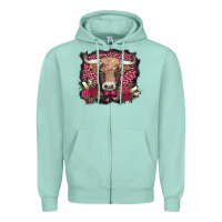 Seafoam v.d. cow and roses Zipper Hoodie - AdoDesignShop