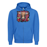 True Royal v.d. cow and roses Zipper Hoodie - AdoDesignShop