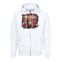 White v.d. cow and roses Zipper Hoodie - AdoDesignShop