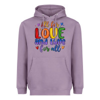 Lavender all for love and love for all Heavyweight Hoodie - MaliasSmallBusiness