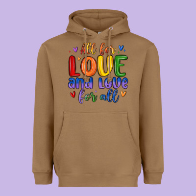 All For Love And Love For All Heavyweight Hoodie Designed By Maliassmallbusiness