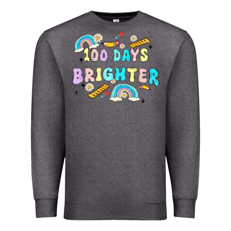 100 Days Brighter Premium Sweatshirt by MaliasSmallBusiness | Teevron