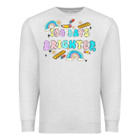 Oatmeal Heather 100 days brighter Premium Sweatshirt - MaliasSmallBusiness