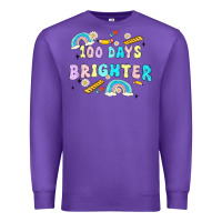 Purple 100 days brighter Premium Sweatshirt - MaliasSmallBusiness