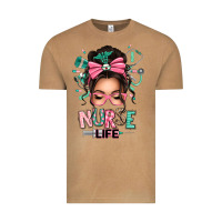 Vintage Camel afro messy bun nurse life Vintage Tee - texasbilliewilder