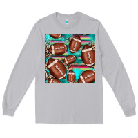 Moon Dust football leopard turquoise seamless pattern Long Sleeve Tee - JahusDesignShop