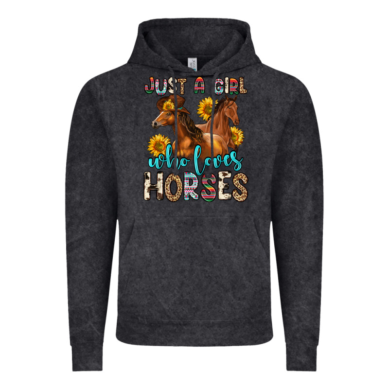 Just A Girl Who Loves Horses Vintage Hoodie by Zillion Design Studio | Teevron