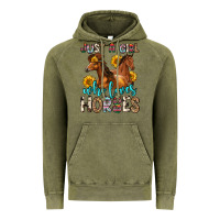 Vintage Olive just a girl who loves horses Vintage Hoodie - Zillion Design Studio
