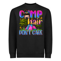 Black camp hair don't care Heavyweight Sweatshirt - Zillion Design Studio