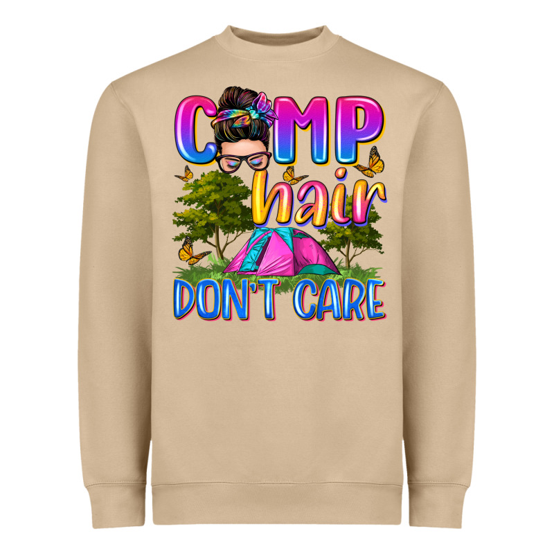 Camp Hair Don't Care Heavyweight Sweatshirt by Zillion Design Studio | Teevron