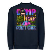 Navy camp hair don't care Heavyweight Sweatshirt - Zillion Design Studio
