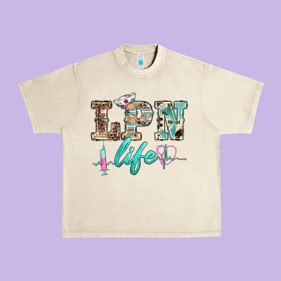 Western Nurse Lpn  Life Urban Heavy Tee Designed By Barkaloodesign