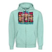Seafoam be my valentine with cow Zipper Hoodie - AdoDesignShop