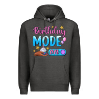 Charcoal Heather Birthday Mode On Premium Hoodie - BundleAndBundleShop