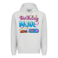 Dove Grey Birthday Mode On Premium Hoodie - BundleAndBundleShop