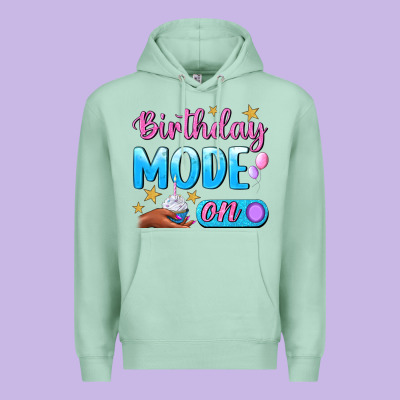 Birthday Mode On Premium Hoodie Designed By Bundleandbundleshop