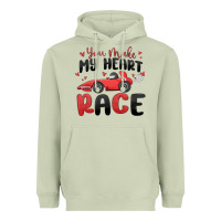 Matcha you make my heart race valentine's day Heavyweight Hoodie - MaliasSmallBusiness