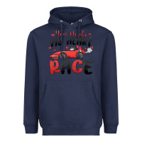 Navy you make my heart race valentine's day Heavyweight Hoodie - MaliasSmallBusiness