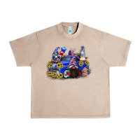 French Oak 4th of July gnomes with truck Urban Heavy Tee - CowGirlArtShop