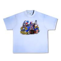 Grape Ice 4th of July gnomes with truck Urban Heavy Tee - CowGirlArtShop
