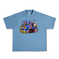 Pebble Blue 4th of July gnomes with truck Urban Heavy Tee - CowGirlArtShop