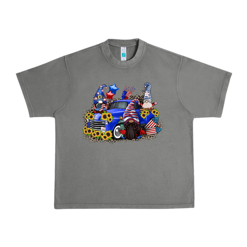 4th Of July Gnomes With Truck Urban Heavy Tee by CowGirlArtShop | Teevron